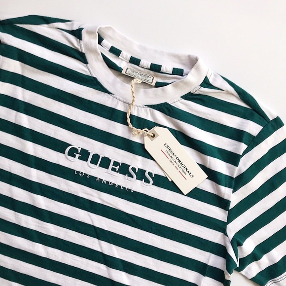 Guess Originals forest green stripe